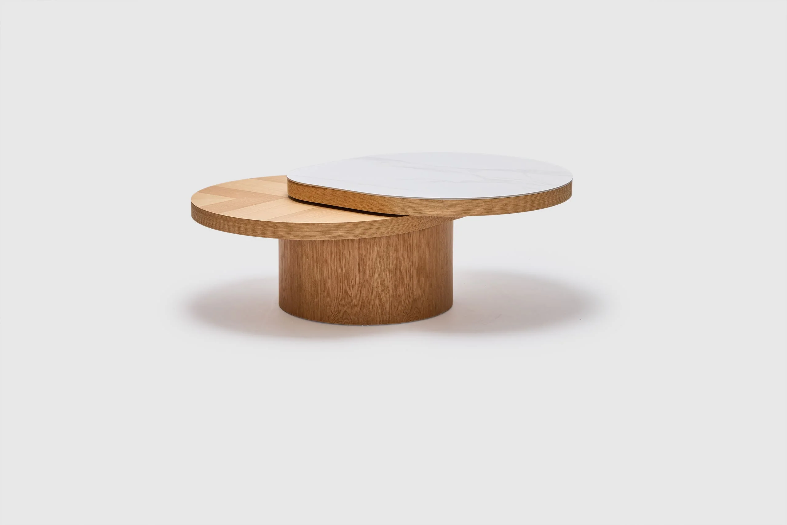Tear Drop Coffee Table - Natural/Ceramic - Image 7