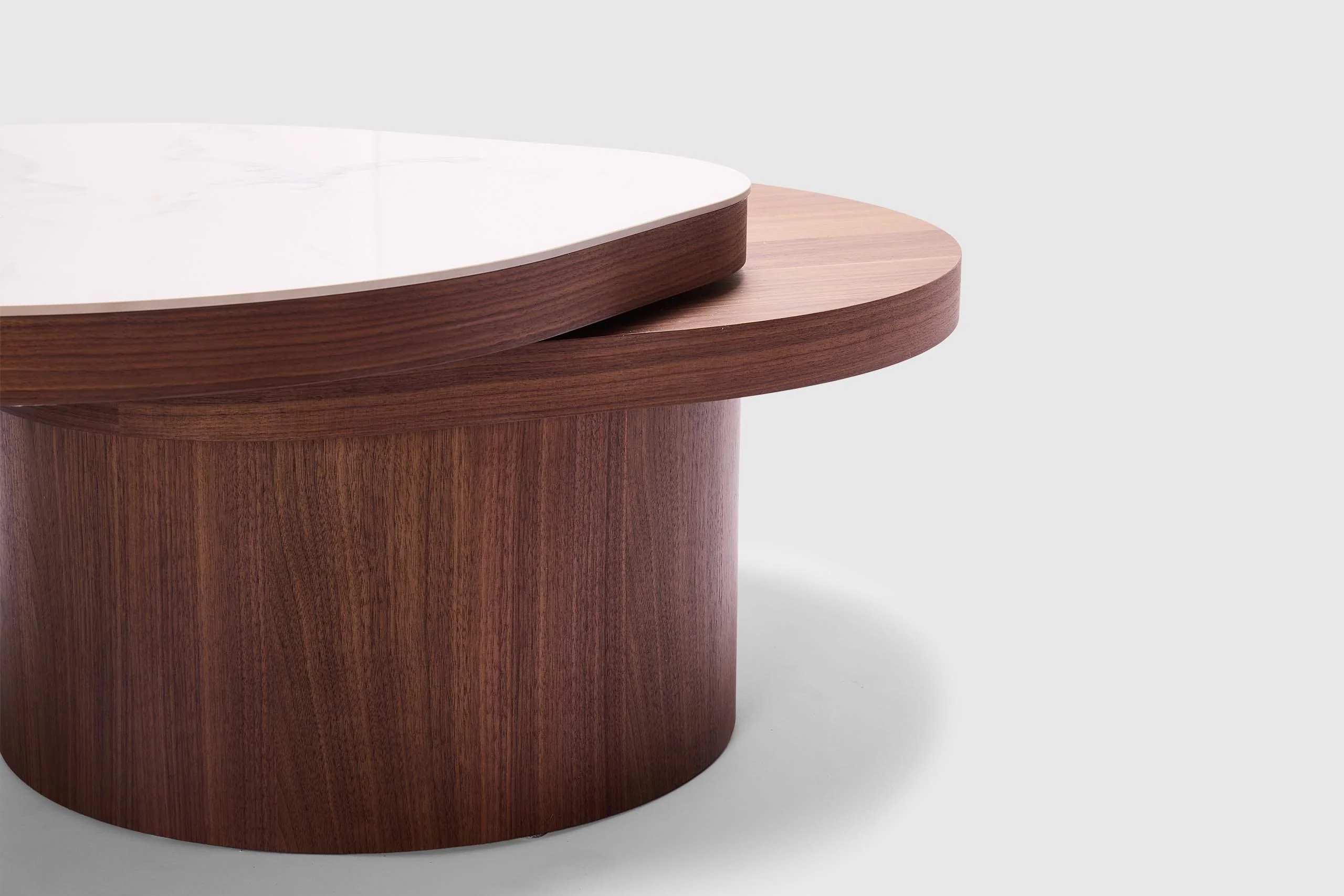 Tear Drop Coffee Table - Walnut/Ceramic - Image 10