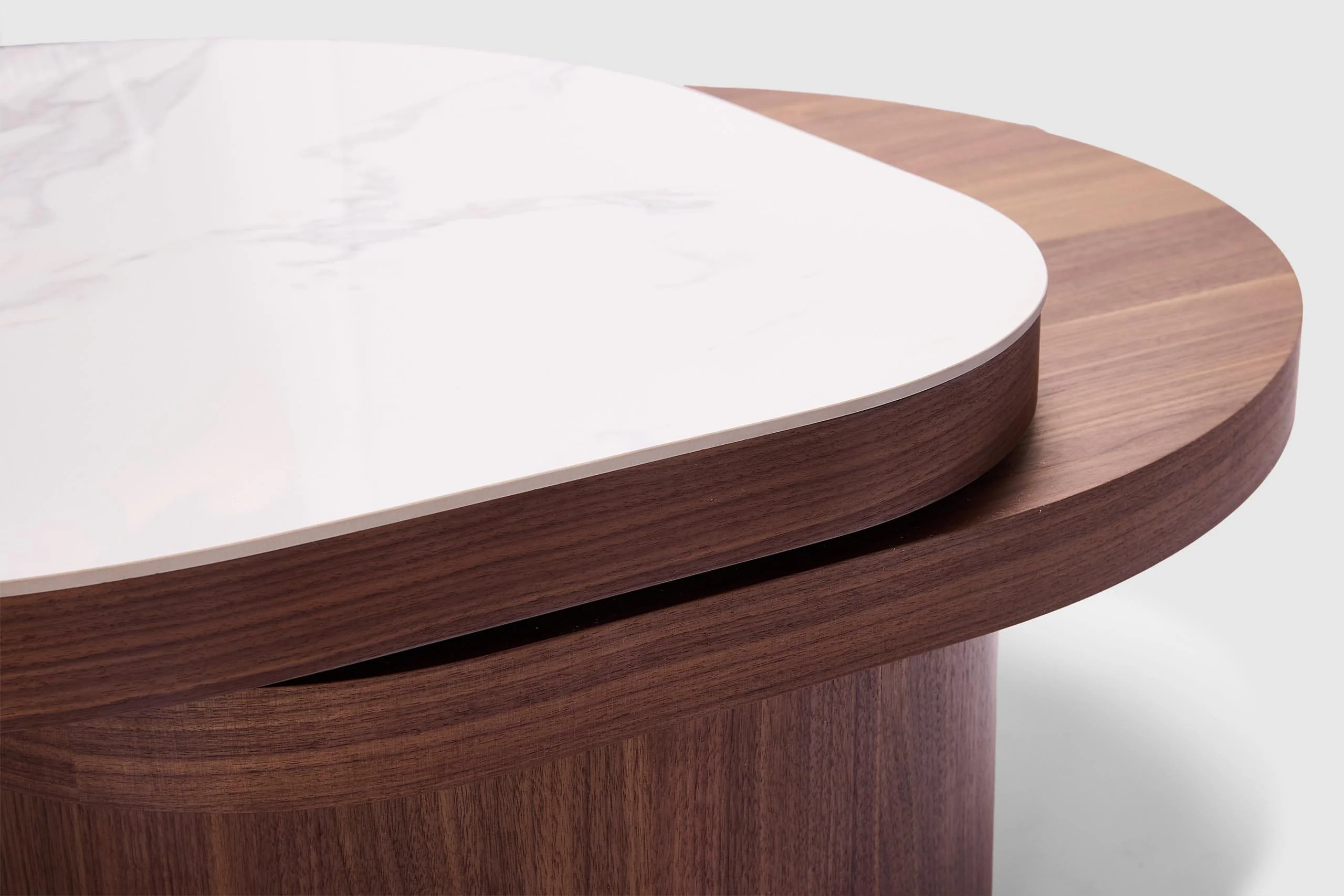 Tear Drop Coffee Table - Walnut/Ceramic - Image 8