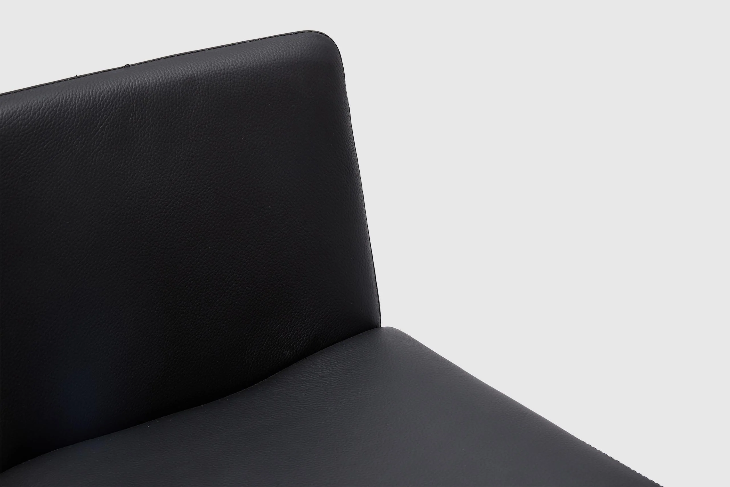 Tevez Bar Stool - Black Leather - Image 8