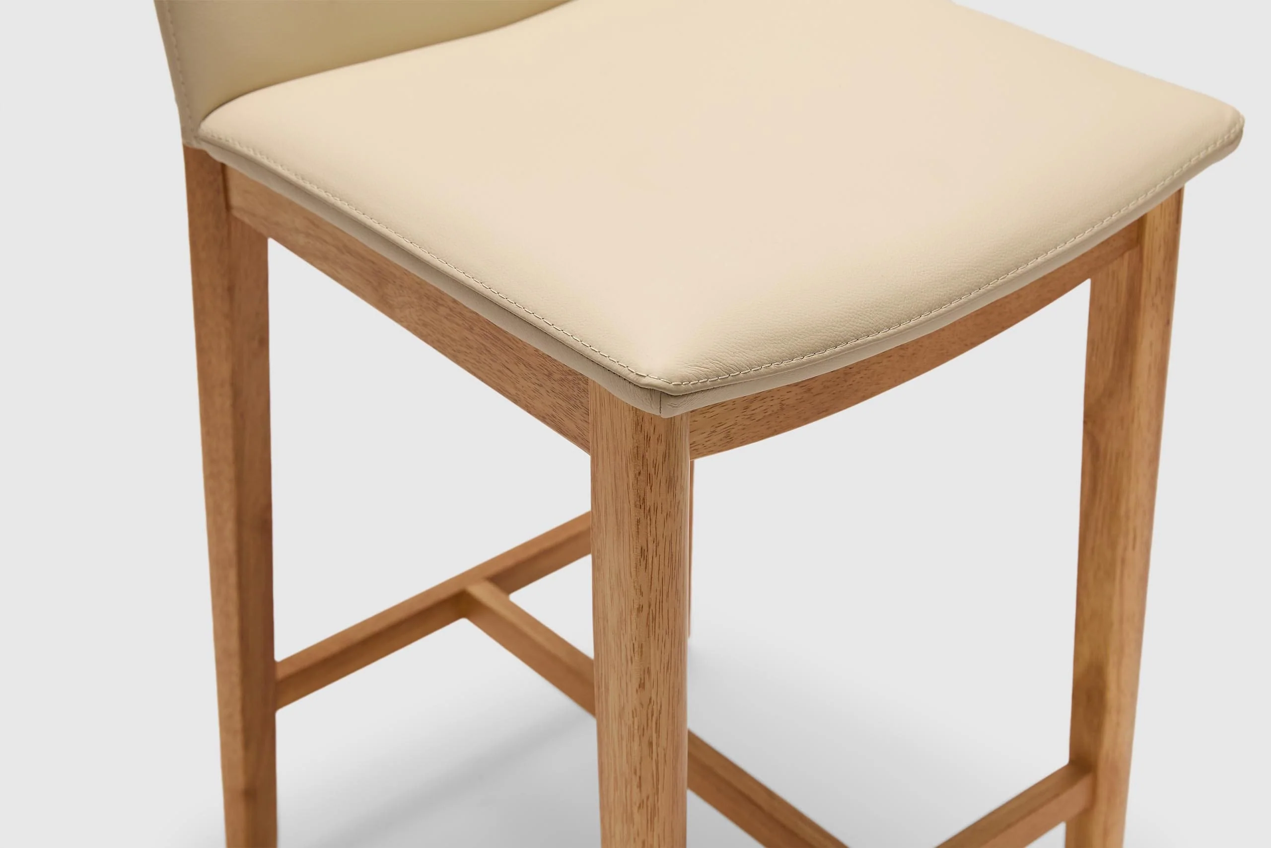 Tevez Bar Stool - Frost Leather - Image 5