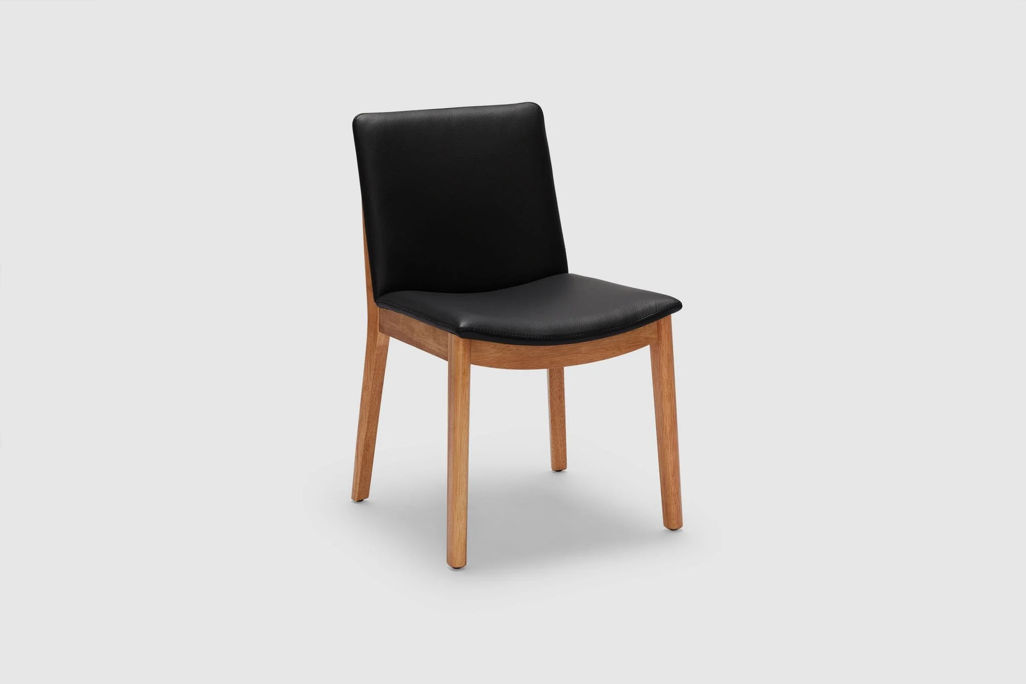 Tevez Dining Chair - Black Leather - Image 3