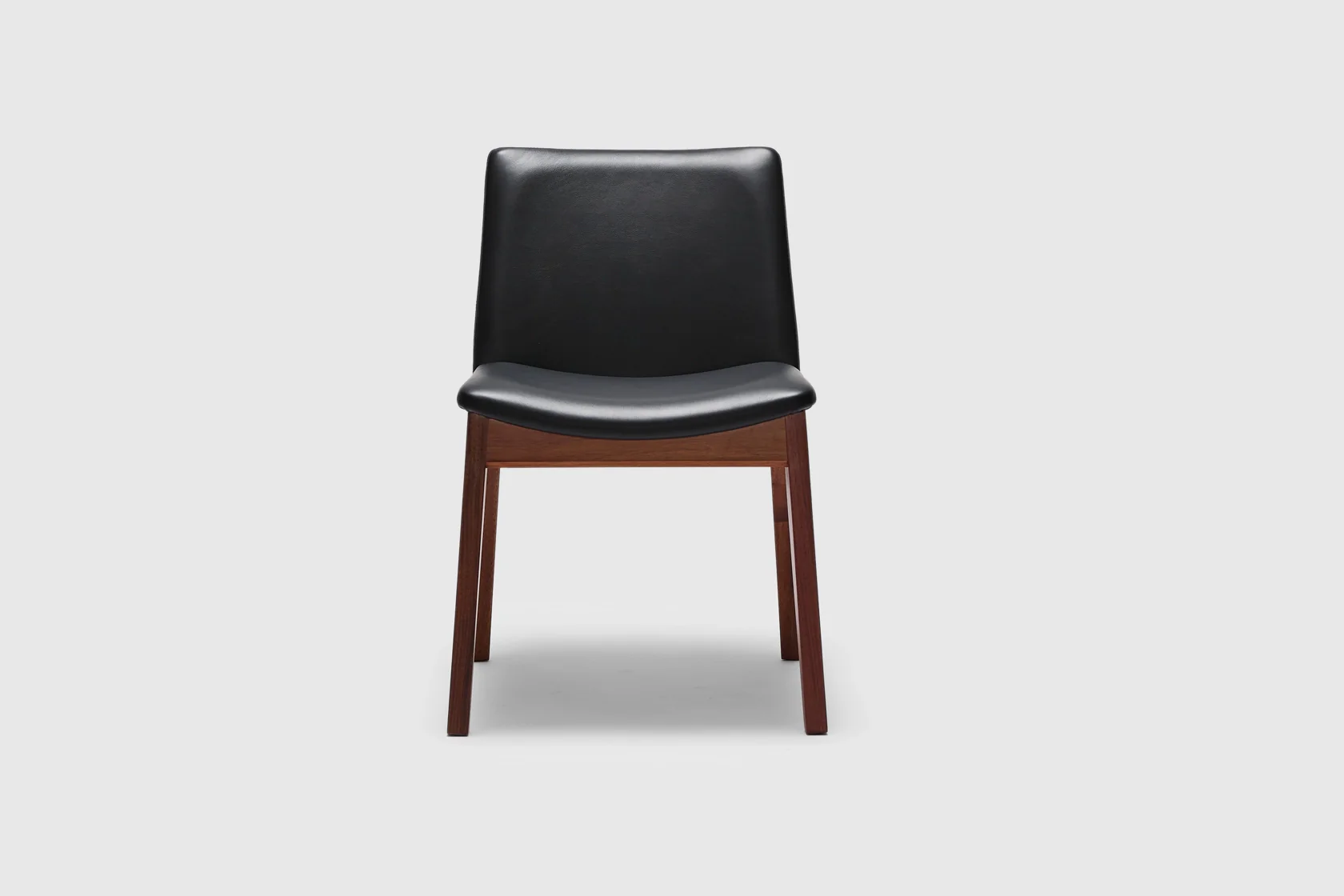 Vega Dining Chair - Black Leather - Image 2