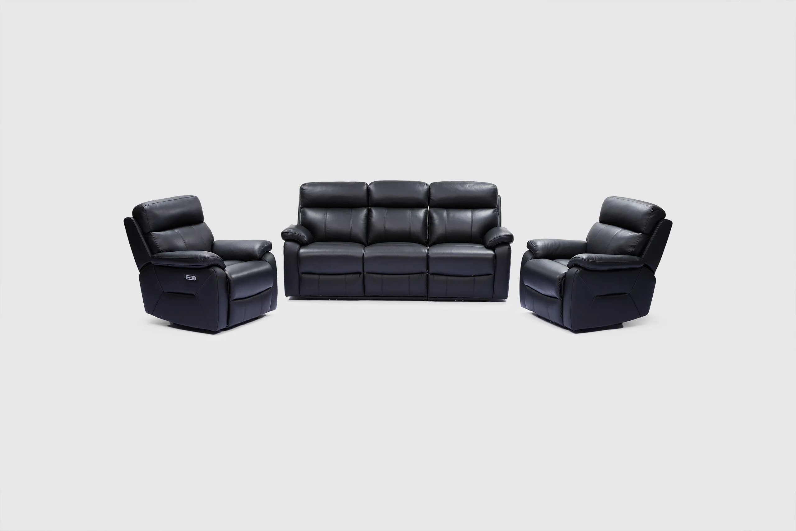 Viola 3 Piece Lounge Package Electric Recliners With Electric Headrests - Leather - Image 3